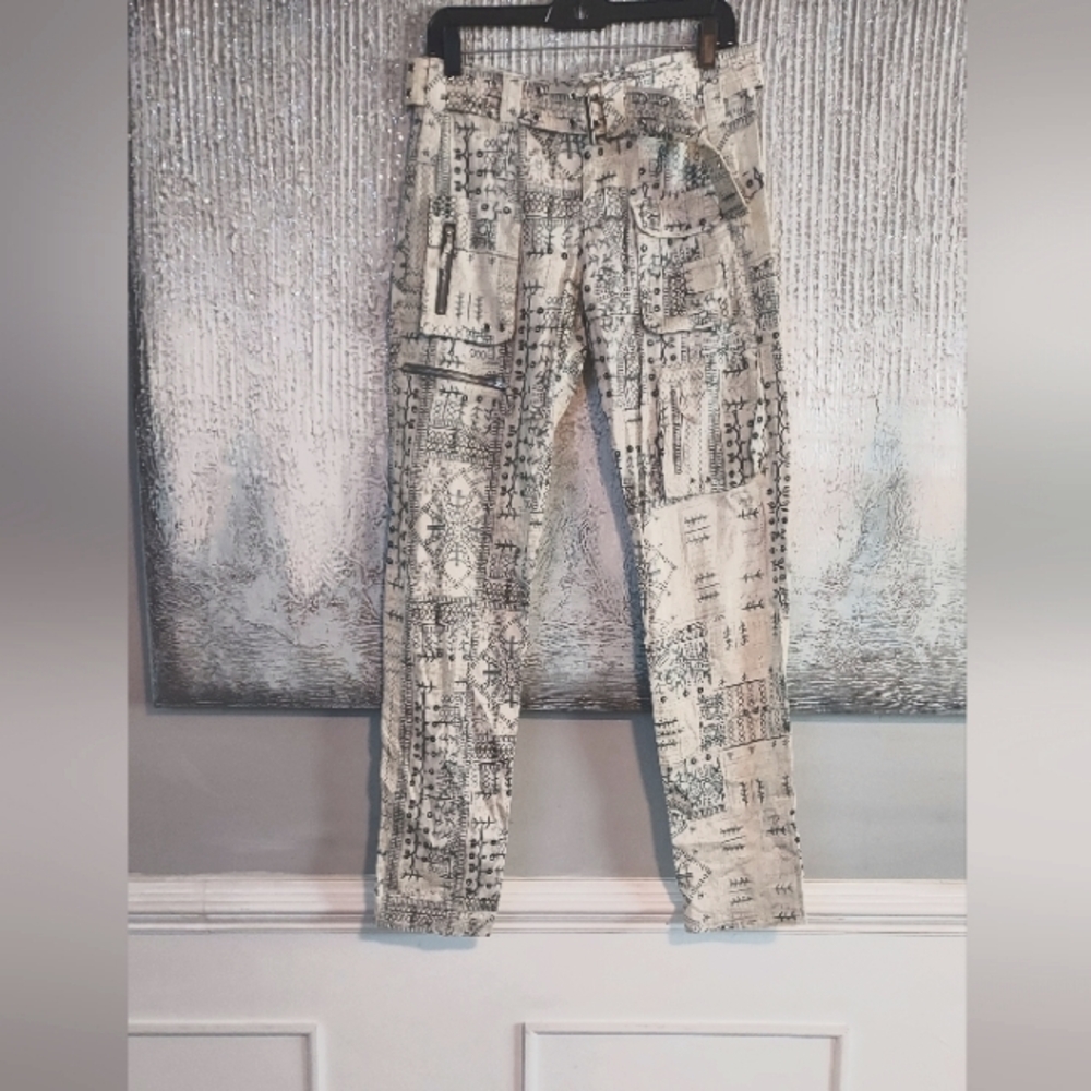 Pete & greta Cotton Patterned Cargo Pants Sz-4